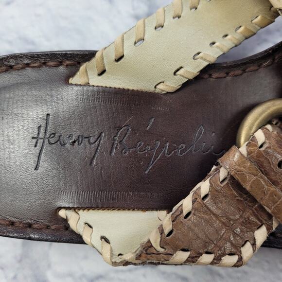 Henry Beguelin Brown Leather Slides size 35 - Picture 10 of 12